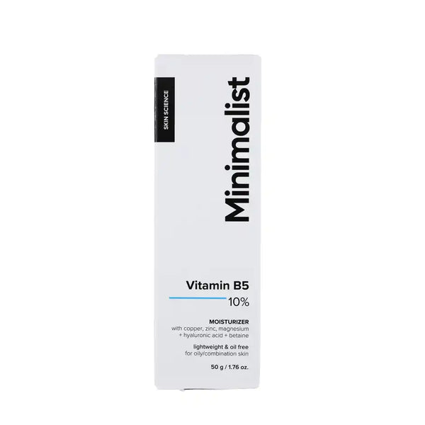 Minimalist Gel-based Moisturizer with 10% Vitamin B5 for Oily & Acne-Prone Skin (50 g)