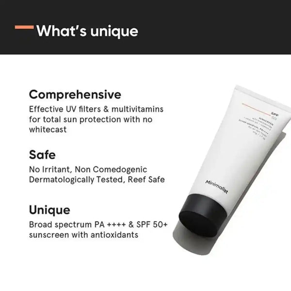 Minimalist SPF 50 Multi Vitamin Sunscreen | In-vivo tested 30g