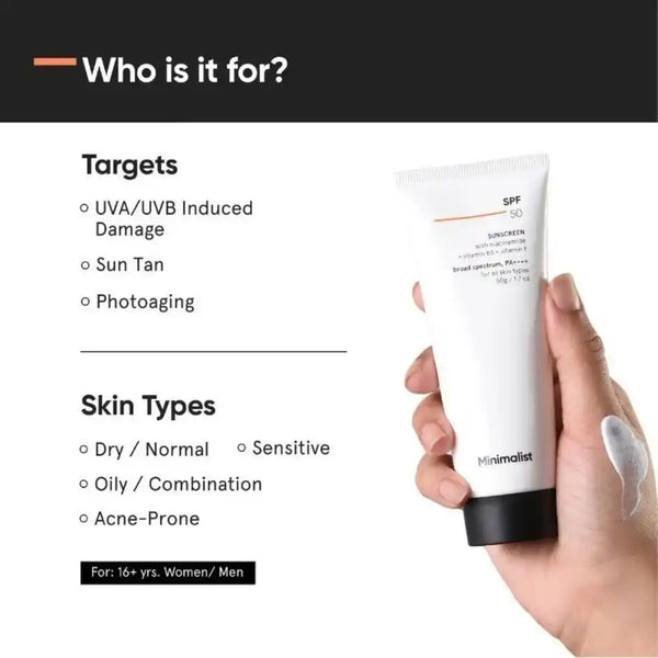 Minimalist SPF 50 Multi Vitamin Sunscreen | In-vivo tested 30g