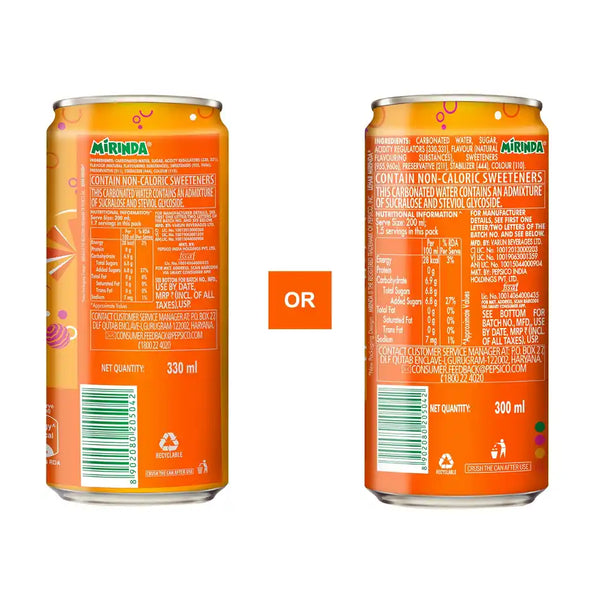 Mirinda Orange Soft Drink | Carbonated Beverage (300 ml)