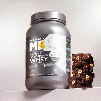 MuscleBlaze Biozyme Performance Whey Protein Powder (Chocolate Hazelnut) (1 kg)