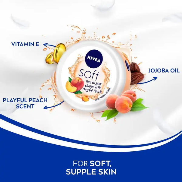 Nivea Soft Light Playful Peach Moisturizing Cream 100ml