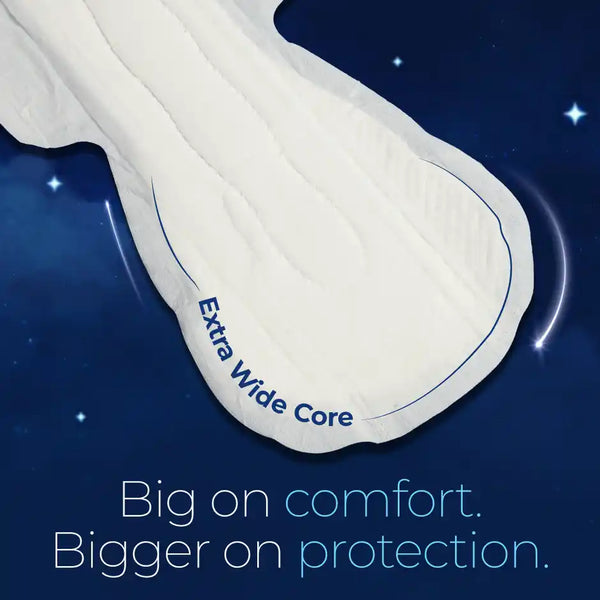 Nua All Night Comfort Sanitary Pads with Disposal Cover |XXXL 8pcs