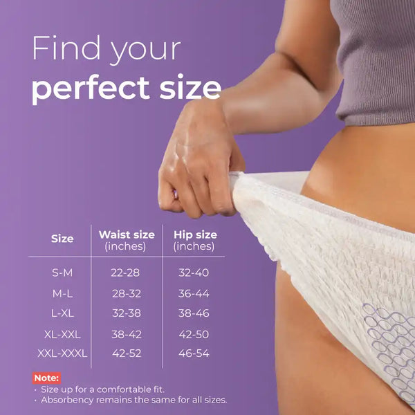 Nua Comfort Disposable Period Panties XL-XXL | Ultra-Absorbent | Pack of 5 Panties