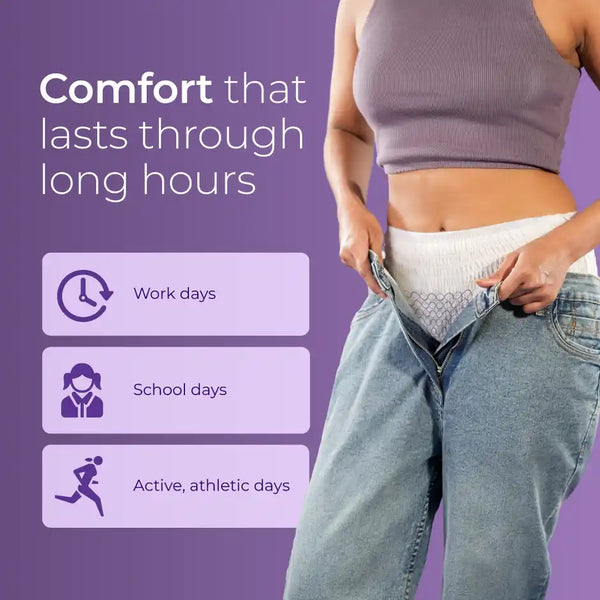 Nua Comfort Disposable Period Panties XL-XXL | Ultra-Absorbent | Pack of 5 Panties