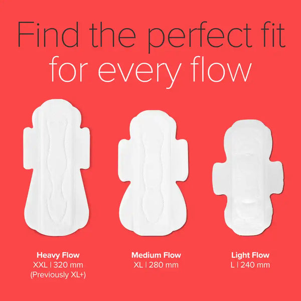 Nua Complete Comfort Sanitary Pads for Heavy Flow| 30 XL+
