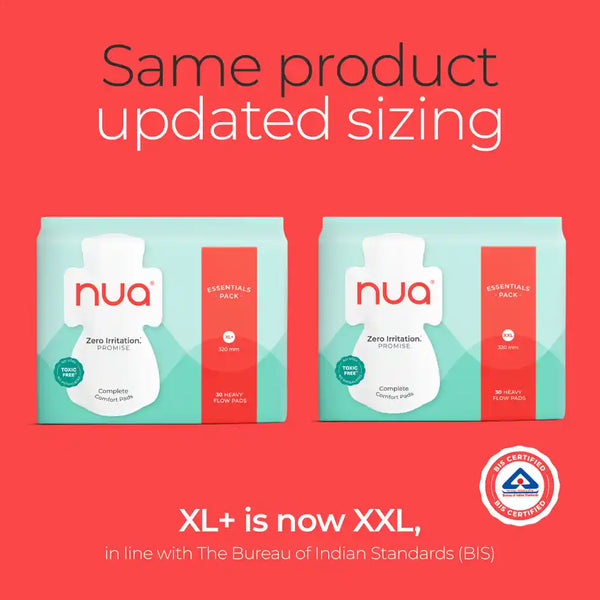 Nua Complete Comfort Sanitary Pads for Heavy Flow| 30 XL+