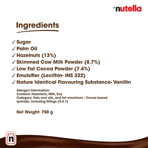 Nutella Hazelnut Spread With Cocoa 750g