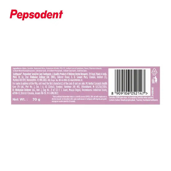 PEPSODENT Sensitive Care with 5 percent Potassium Nitrate Toothpaste 70g