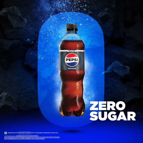 Pepsi Zero Sugar Soft Drink | Carbonated Beverage (400 ml)