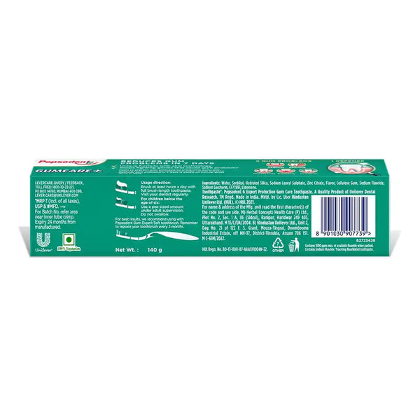 Pepsodent Gumcare+ Toothpaste, Reduces Gum Problems In 7 Days 140g
