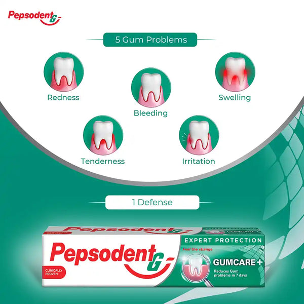 Pepsodent Gumcare+ Toothpaste, Reduces Gum Problems In 7 Days 140g