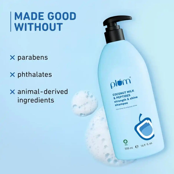 Plum Coconut Shampoo For Dull Hair With Coconut Milk And Peptides (500 ml)