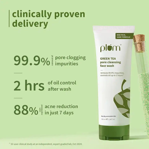 Plum Green Tea Pore Cleansing Face Wash Acne Face Wash Oily Skin 100ml
