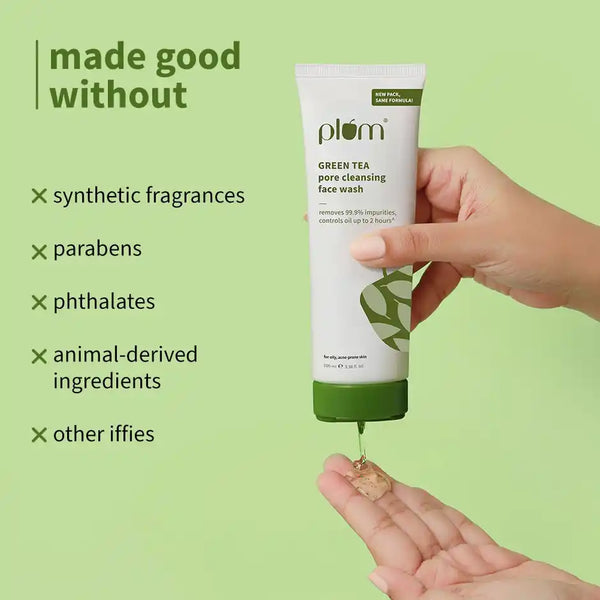 Plum Green Tea Pore Cleansing Face Wash Acne Face Wash Oily Skin 100ml