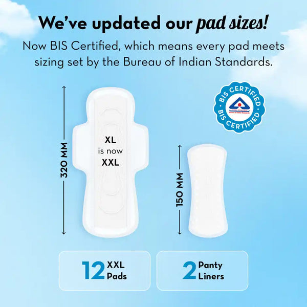 Plush Ultra Thin 12 XXL Sanitary Pads | Heavy Flow