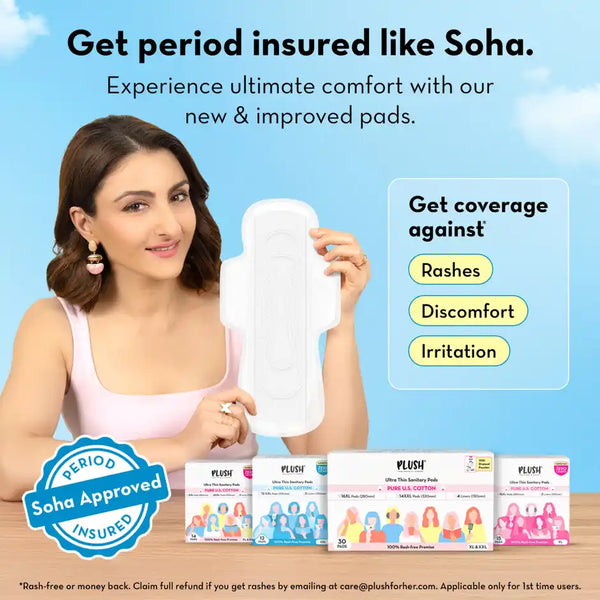 Plush Ultra Thin 12 XXL Sanitary Pads | Heavy Flow