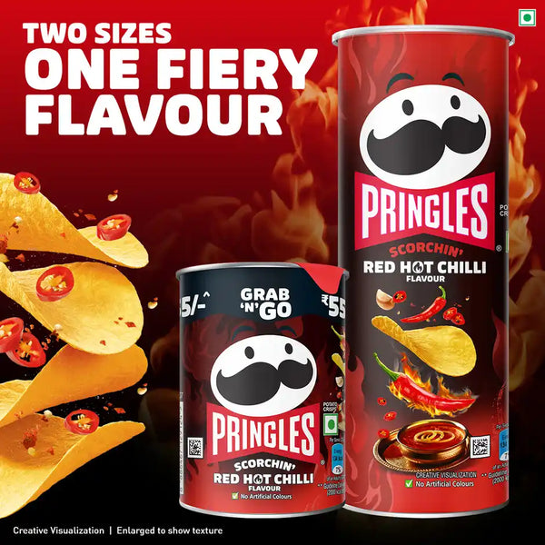 Pringles Scorchin Red Hot Chilli | Spicy & Crispy (102 g)