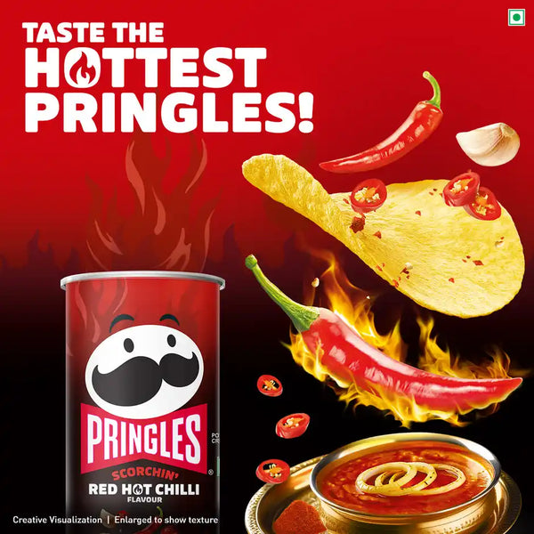 Pringles Scorchin Red Hot Chilli | Spicy & Crispy (102 g)