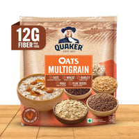 Quaker Multigrain Rolled Oats | High Fiber Breakfast Cereal (600 g)