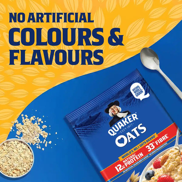 Quaker Rolled Instant Oats | High Protein Breakfast Cereal 1kg