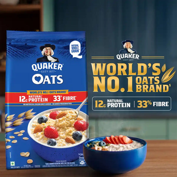 Quaker Rolled Instant Oats | High Protein Breakfast Cereal 1kg