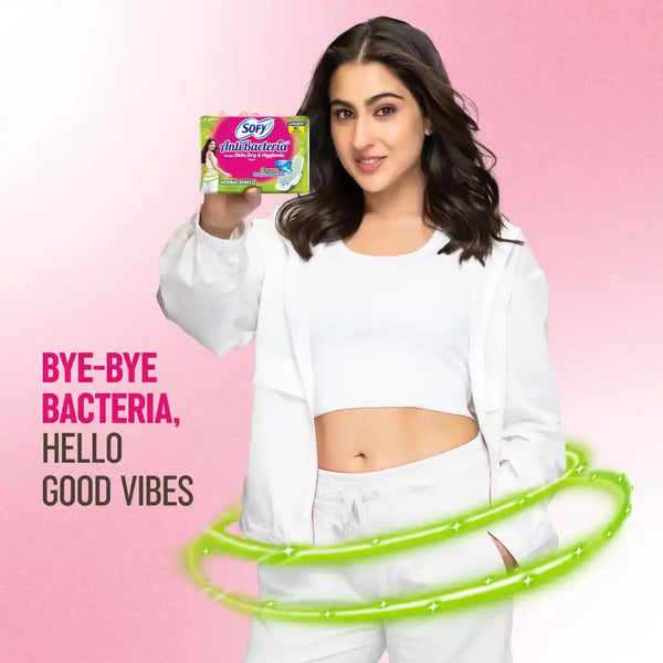 Sofy AntiBacteria XL Sanitary Pads | 6 Layer Deep Absorption | 290mm 14pcs