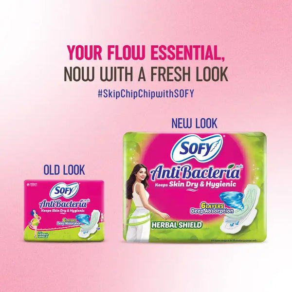 Sofy AntiBacteria XL Sanitary Pads | 6 Layer Deep Absorption | 290mm 14pcs