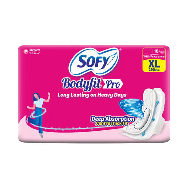 Sofy Bodyfit Pro Sanitary Pads| Deep Absorption | 230mm OR 290mm | 18 pcs