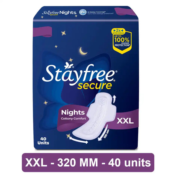 Stayfree Secure Nights XXL Sanitary Pads 40 pcs