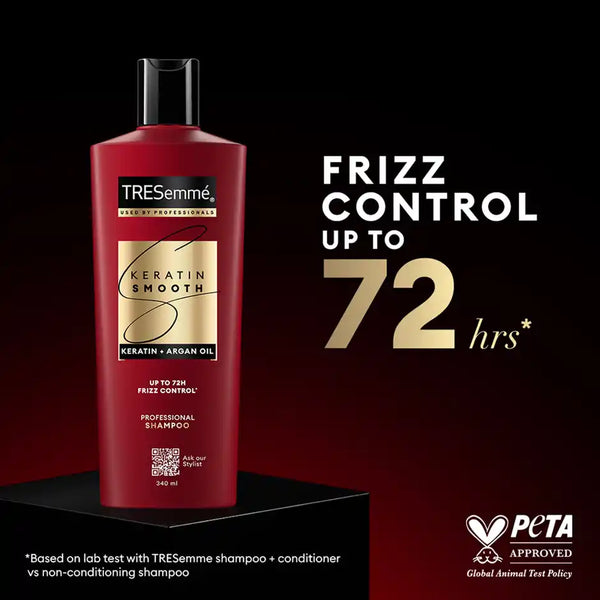 TRESemme Keratin Smooth Anti-Frizz Shampoo with Keratin & Argan Oil for Dry, Frizzy Hair 180 ml