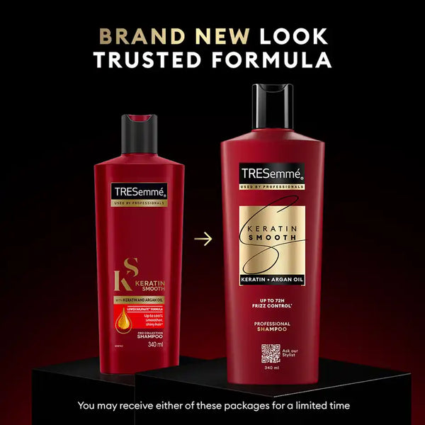 TRESemme Keratin Smooth Anti-Frizz Shampoo with Keratin & Argan Oil for Dry, Frizzy Hair 180 ml