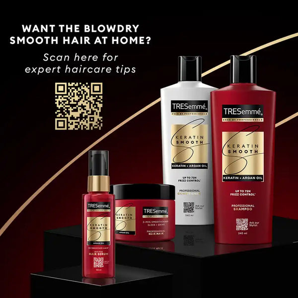TRESemme Keratin Smooth Anti-Frizz Shampoo with Keratin & Argan Oil for Dry, Frizzy Hair 180 ml