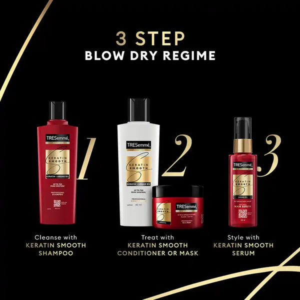 TRESemme Keratin Smooth Anti-Frizz Shampoo with Keratin & Argan Oil for Dry, Frizzy Hair 180 ml