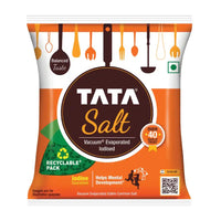 Tata Salt | Free Flowing and Iodized Namak | Vacuum Evaporated | Salt in Fresh- 1kg