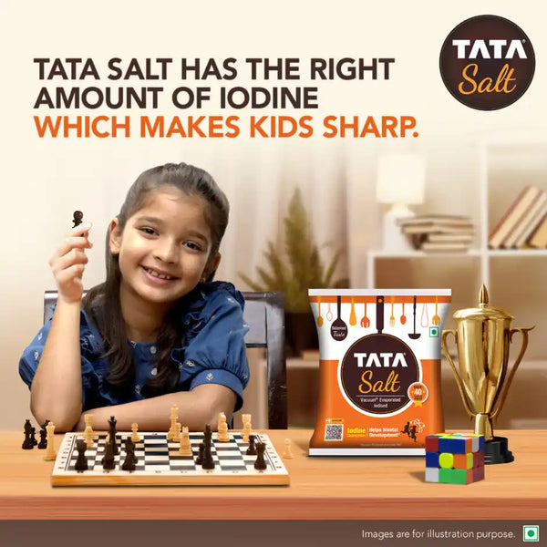 Tata Salt | Free Flowing and Iodized Namak | Vacuum Evaporated | Salt in Fresh- 1kg