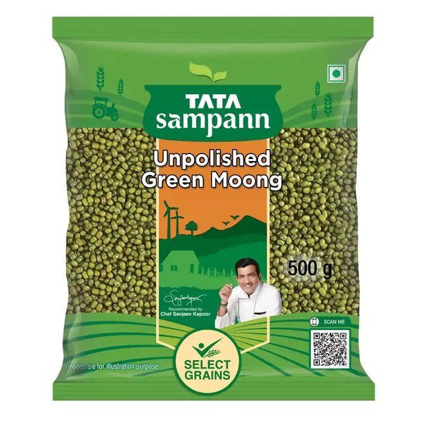 Tata Sampann Unpolished Green Moong (500 g)