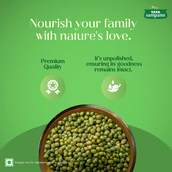 Tata Sampann Unpolished Green Moong (500 g)