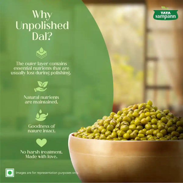 Tata Sampann Unpolished Green Moong (500 g)