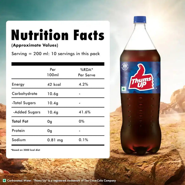 Thums Up | Cola Sparkling Soft Drink Pet Bottle | 2L