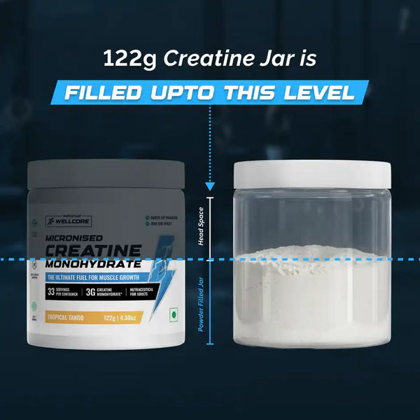 Wellcore Micronised Tropical Tango Creatine Monohydrate | 33 servings 122g