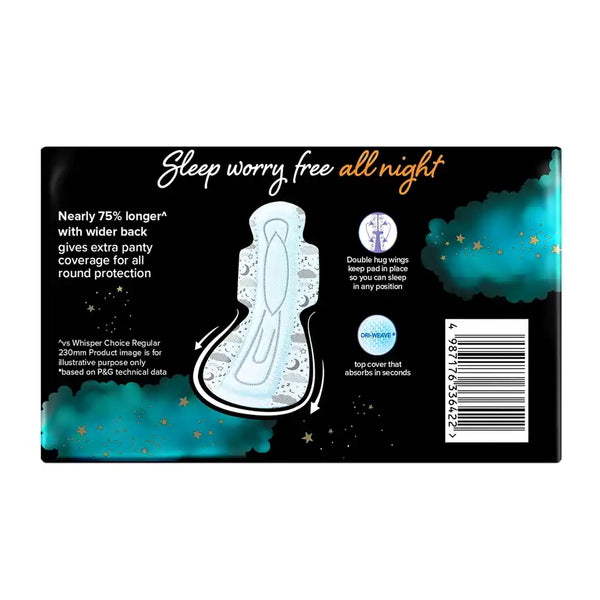 Whisper Bindazzz Nights 10 XXXL Sanitary Pads 10 pcs