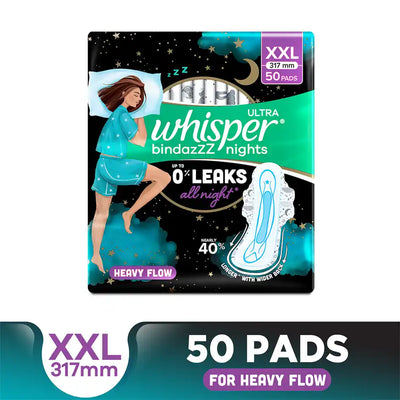 Whisper Bindazzz Nights XXL Sanitary Pads 50 pcs