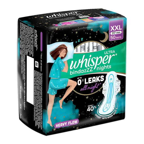 Whisper Bindazzz Nights XXL Sanitary Pads 50 pcs