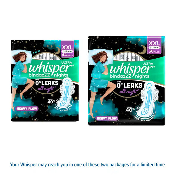 Whisper Bindazzz Nights XXL Sanitary Pads 50 pcs