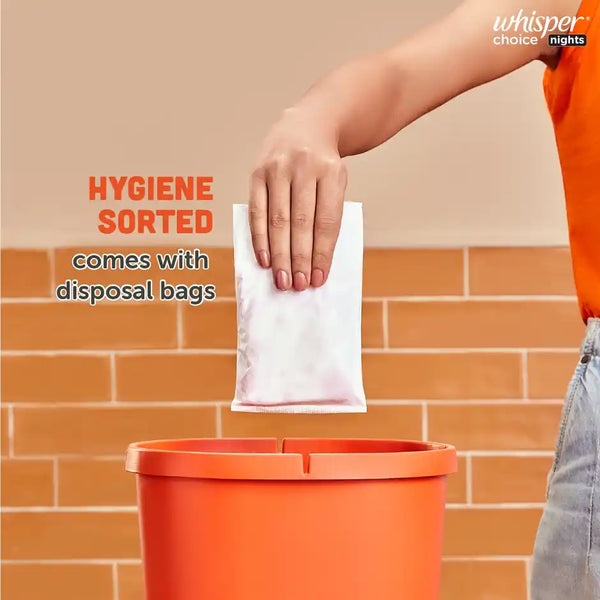 Whisper Choice Nights, 16 XXL Pads, with 4x Back Coverage