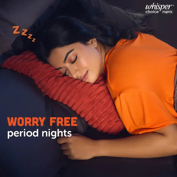 Whisper Choice Nights, 16 XXL Pads, with 4x Back Coverage