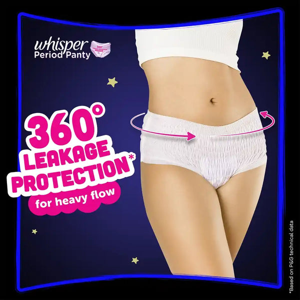 Whisper Super Absorbent Period Panty, 6 M-L Pants