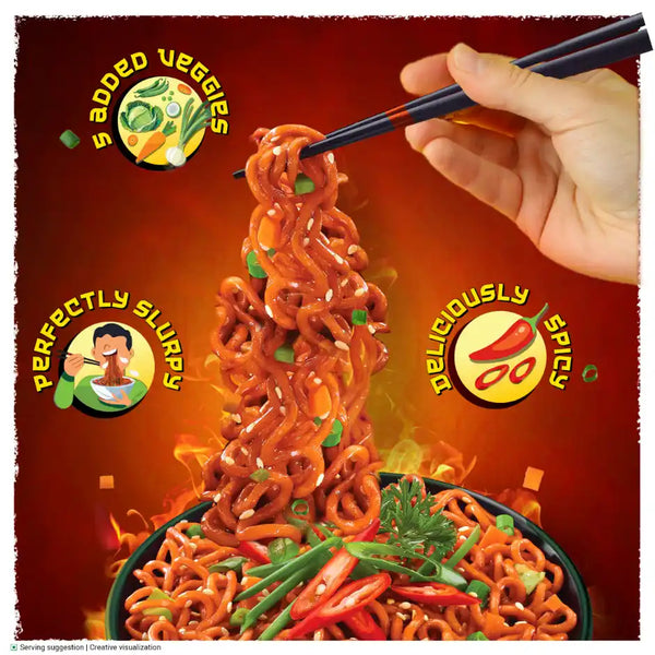 Yippee Korean Fiery Hot Noodles  (75 g)