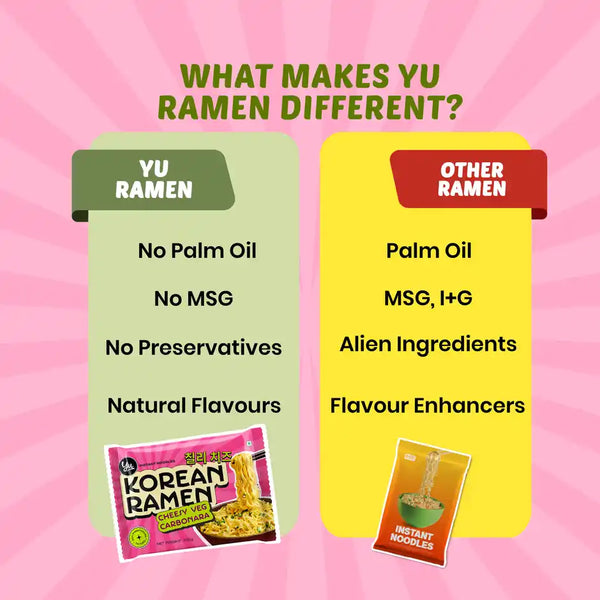 Yu Cheesy VEG Carbonara - Korean Ramen Noodles 100g